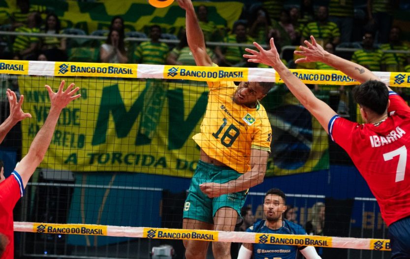 Brasil vence Chile na estreia pelo Sul-Americano de vôlei masculino