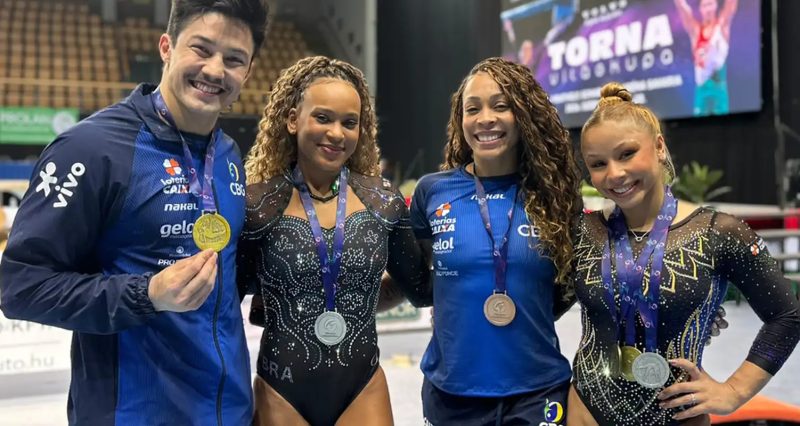 Brasil fecha Copa do Mundo de ginástica com mais cinco pódios